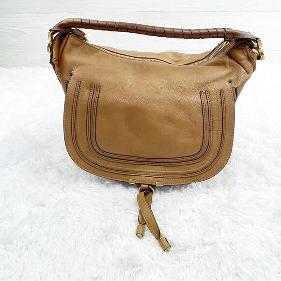 Chloe Marcie Large Hobo Leather Shoulder Bag - Picture 1 of 16